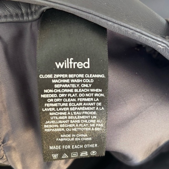 Aritzia Wilfred The Melina Pant Gray Faux Vegan Leather High Rise Straight Leg - Picture 10 of 11